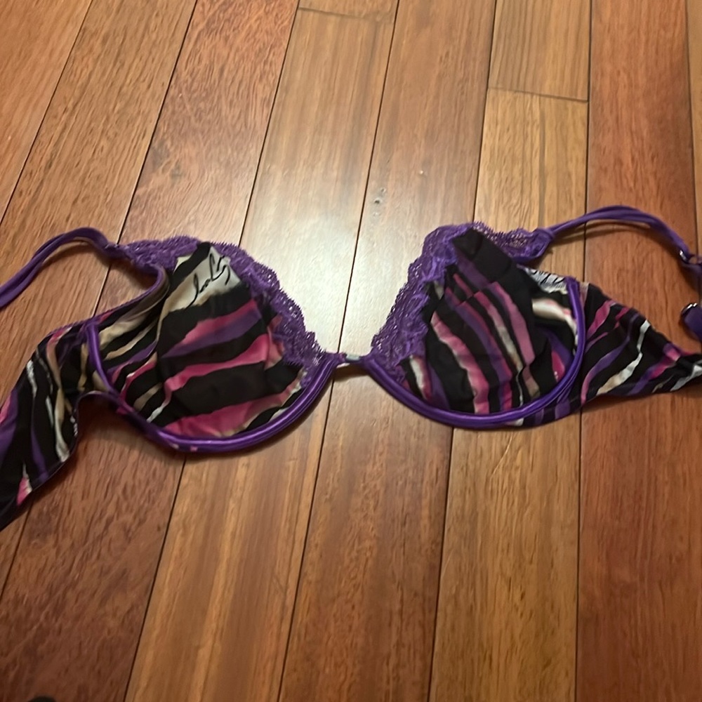 Purple animal, print, Victoria secrets bra